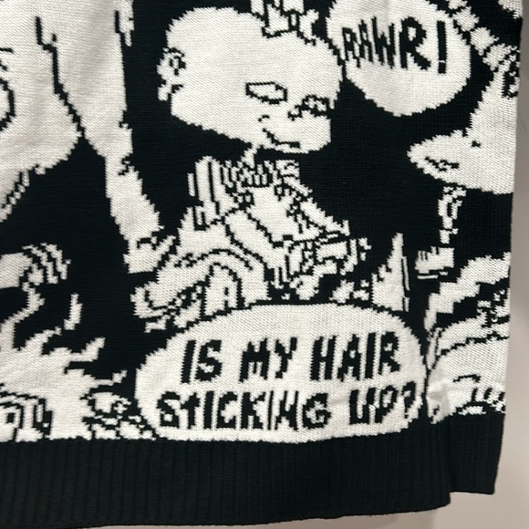 Dolls Kill Rugrats thinking too much knit nostalgia graphic sweater medium/large - Picture 5 of 6